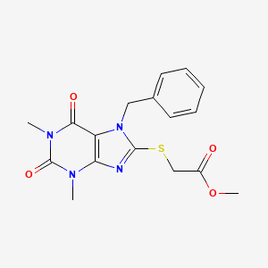 Methyl 2-(7-benzyl-1,3-dimethyl-2,6-dioxopurin-8-yl)sulfanylacetate