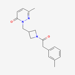 6-Methyl-2-[[1-[2-(3-methylphenyl)acetyl]azetidin-3-yl]methyl]pyridazin-3-one