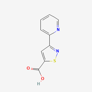 molecular formula C9H6N2O2S B2766811 3-Pyridin-2-yl-1,2-thiazole-5-carboxylic acid CAS No. 1014630-05-7
