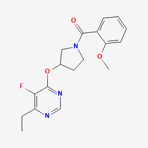 (3-((6-Ethyl-5-fluoropyrimidin-4-yl)oxy)pyrrolidin-1-yl)(2-methoxyphenyl)methanone