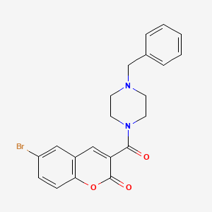 3-(4-benzylpiperazine-1-carbonyl)-6-bromo-2H-chromen-2-one
