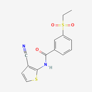 N-(3-cyanothiophen-2-yl)-3-ethylsulfonylbenzamide