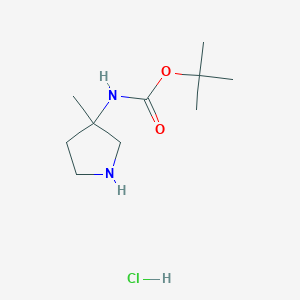 tert-butyl N-(3-methylpyrrolidin-3-yl)carbamate hydrochloride