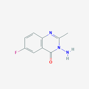 molecular formula C9H8FN3O B2766836 3-amino-6-fluoro-2-methylquinazolin-4(3H)-one CAS No. 459414-73-4