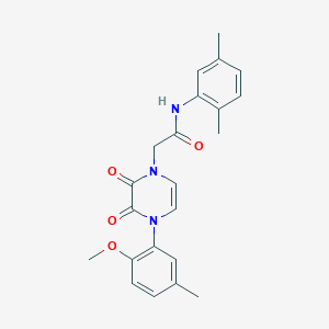 molecular formula C22H23N3O4 B2766842 N-(2,5-dimethylphenyl)-2-[4-(2-methoxy-5-methylphenyl)-2,3-dioxo-1,2,3,4-tetrahydropyrazin-1-yl]acetamide CAS No. 898429-20-4