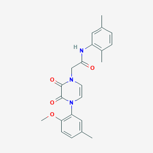 N-(2,5-dimethylphenyl)-2-[4-(2-methoxy-5-methylphenyl)-2,3-dioxopyrazin-1-yl]acetamide