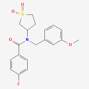 molecular formula C19H20FNO4S B2766855 N-(1,1-dioxidotetrahydrothiophen-3-yl)-4-fluoro-N-(3-methoxybenzyl)benzamide CAS No. 879949-50-5