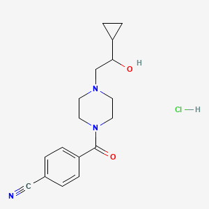 4-(4-(2-Cyclopropyl-2-hydroxyethyl)piperazine-1-carbonyl)benzonitrile hydrochloride