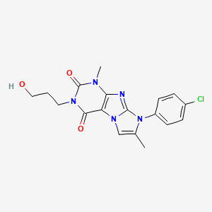 8-(4-chlorophenyl)-3-(3-hydroxypropyl)-1,7-dimethyl-1H-imidazo[2,1-f]purine-2,4(3H,8H)-dione