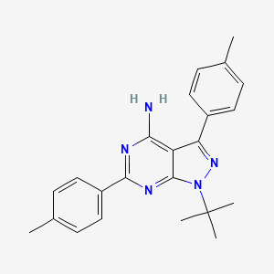 1-(tert-butyl)-3,6-bis(4-methylphenyl)-1H-pyrazolo[3,4-d]pyrimidin-4-amine