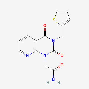 2-[2,4-dioxo-3-(thien-2-ylmethyl)-3,4-dihydropyrido[2,3-d]pyrimidin-1(2H)-yl]acetamide