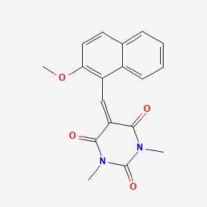 5-[(2-Methoxynaphthalen-1-yl)methylidene]-1,3-dimethyl-1,3-diazinane-2,4,6-trione