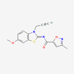 (E)-N-(6-methoxy-3-(prop-2-yn-1-yl)benzo[d]thiazol-2(3H)-ylidene)-3-methylisoxazole-5-carboxamide
