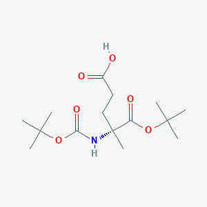 (4R)-4-Methyl-5-[(2-methylpropan-2-yl)oxy]-4-[(2-methylpropan-2-yl)oxycarbonylamino]-5-oxopentanoic acid
