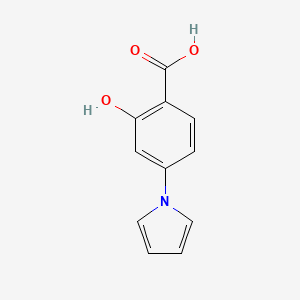 molecular formula C11H9NO3 B2766896 2-Hydroxy-4-pyrrol-1-yl-benzoic acid CAS No. 35580-52-0