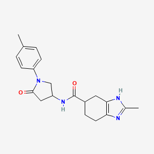 2-methyl-N-(5-oxo-1-(p-tolyl)pyrrolidin-3-yl)-4,5,6,7-tetrahydro-1H-benzo[d]imidazole-5-carboxamide
