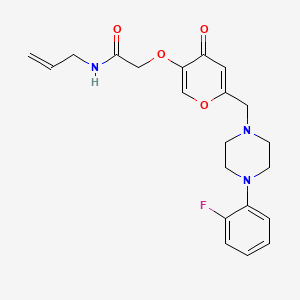 2-[6-[[4-(2-fluorophenyl)piperazin-1-yl]methyl]-4-oxopyran-3-yl]oxy-N-prop-2-enylacetamide