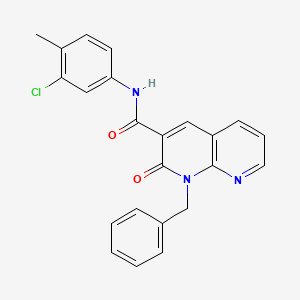 1-benzyl-N-(3-chloro-4-methylphenyl)-2-oxo-1,2-dihydro-1,8-naphthyridine-3-carboxamide