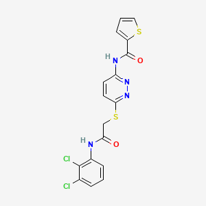 molecular formula C17H12Cl2N4O2S2 B2766907 N-(6-((2-((2,3-dichlorophenyl)amino)-2-oxoethyl)thio)pyridazin-3-yl)thiophene-2-carboxamide CAS No. 1021107-70-9