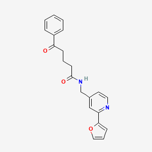 molecular formula C21H20N2O3 B2766909 N-((2-(furan-2-yl)pyridin-4-yl)methyl)-5-oxo-5-phenylpentanamide CAS No. 2034593-18-3