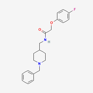 molecular formula C21H25FN2O2 B2766928 N-[(1-benzylpiperidin-4-yl)methyl]-2-(4-fluorophenoxy)acetamide CAS No. 954044-32-7