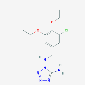 molecular formula C12H17ClN6O2 B276694 N~1~-(3-chloro-4,5-diethoxybenzyl)-1H-tetrazole-1,5-diamine 