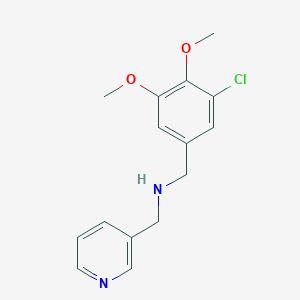 molecular formula C15H17ClN2O2 B276697 N-[(3-chloro-4,5-dimethoxyphenyl)methyl]-1-pyridin-3-ylmethanamine 