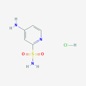 molecular formula C5H8ClN3O2S B2766980 4-aminopyridine-2-sulfonamide hydrochloride CAS No. 2171804-70-7
