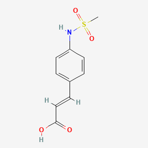 molecular formula C10H11NO4S B2766993 3-(4-Methanesulfonamidophenyl)prop-2-enoic acid CAS No. 215258-35-8