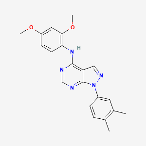 molecular formula C21H21N5O2 B2767007 N-(2,4-dimethoxyphenyl)-1-(3,4-dimethylphenyl)-1H-pyrazolo[3,4-d]pyrimidin-4-amine CAS No. 890885-53-7