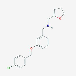 molecular formula C19H22ClNO2 B276702 N-{3-[(4-chlorobenzyl)oxy]benzyl}-N-(tetrahydro-2-furanylmethyl)amine 
