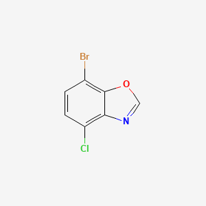 molecular formula C7H3BrClNO B2767027 7-Bromo-4-chloro-1,3-benzoxazole CAS No. 1820707-32-1