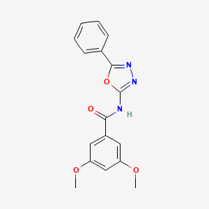 3,5-dimethoxy-N-(5-phenyl-1,3,4-oxadiazol-2-yl)benzamide