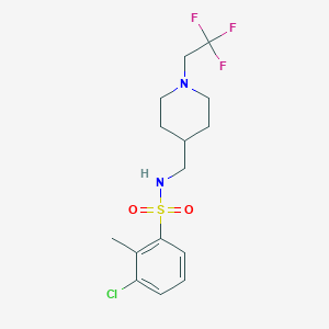 3-Chloro-2-methyl-N-[[1-(2,2,2-trifluoroethyl)piperidin-4-yl]methyl]benzenesulfonamide