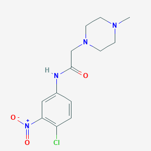 molecular formula C13H17ClN4O3 B2767043 N-(4-chloro-3-nitrophenyl)-2-(4-methylpiperazin-1-yl)acetamide CAS No. 329778-32-7