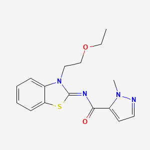 (E)-N-(3-(2-ethoxyethyl)benzo[d]thiazol-2(3H)-ylidene)-1-methyl-1H-pyrazole-5-carboxamide