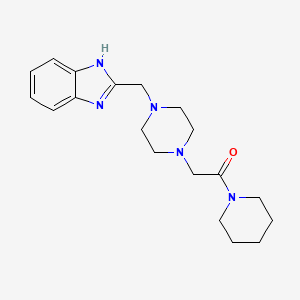 2-(4-((1H-benzo[d]imidazol-2-yl)methyl)piperazin-1-yl)-1-(piperidin-1-yl)ethanone