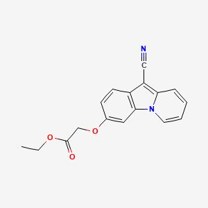 molecular formula C17H14N2O3 B2767062 Ethyl 2-[(10-cyanopyrido[1,2-a]indol-3-yl)oxy]acetate CAS No. 478081-20-8