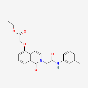 molecular formula C23H24N2O5 B2767069 ethyl 2-[(2-{[(3,5-dimethylphenyl)carbamoyl]methyl}-1-oxo-1,2-dihydroisoquinolin-5-yl)oxy]acetate CAS No. 868223-89-6