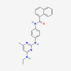 molecular formula C24H23N5O B2767081 N-(4-((4-(ethylamino)-6-methylpyrimidin-2-yl)amino)phenyl)-1-naphthamide CAS No. 923679-80-5