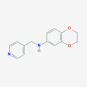 molecular formula C14H14N2O2 B276709 N-(pyridin-4-ylmethyl)-2,3-dihydro-1,4-benzodioxin-6-amine CAS No. 774553-49-0