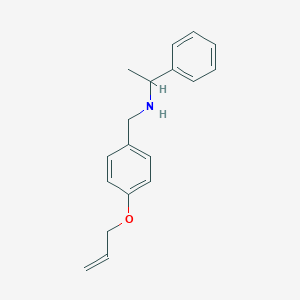 molecular formula C18H21NO B276711 N-[4-(allyloxy)benzyl]-N-(1-phenylethyl)amine 