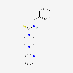 molecular formula C17H20N4S B2767110 (Benzylamino)(4-(2-pyridyl)piperazinyl)methane-1-thione CAS No. 454230-46-7