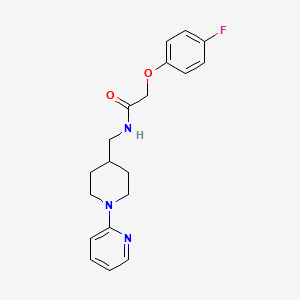 molecular formula C19H22FN3O2 B2767132 2-(4-fluorophenoxy)-N-((1-(pyridin-2-yl)piperidin-4-yl)methyl)acetamide CAS No. 1235019-13-2