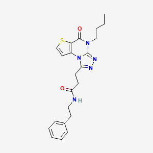 3-(4-butyl-5-oxo-4,5-dihydrothieno[2,3-e][1,2,4]triazolo[4,3-a]pyrimidin-1-yl)-N-(2-phenylethyl)propanamide