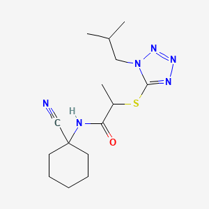 N-(1-cyanocyclohexyl)-2-[1-(2-methylpropyl)tetrazol-5-yl]sulfanylpropanamide