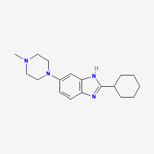 2-cyclohexyl-6-(4-methylpiperazino)-1H-1,3-benzimidazole