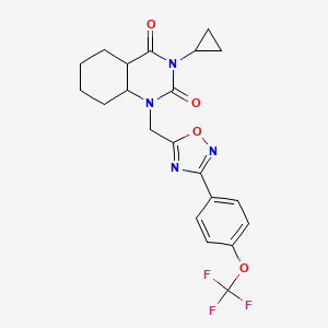 3-Cyclopropyl-1-({3-[4-(trifluoromethoxy)phenyl]-1,2,4-oxadiazol-5-yl}methyl)-1,2,3,4-tetrahydroquinazoline-2,4-dione