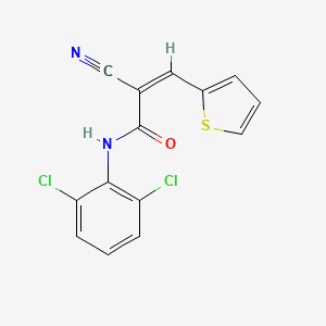 (Z)-2-Cyano-N-(2,6-dichlorophenyl)-3-thiophen-2-ylprop-2-enamide