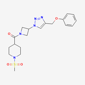 (1-(methylsulfonyl)piperidin-4-yl)(3-(4-(phenoxymethyl)-1H-1,2,3-triazol-1-yl)azetidin-1-yl)methanone